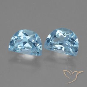 2.10 ctw Blue Topaz Stones, Natural Topaz in Fancy Facet Shape for Sale
