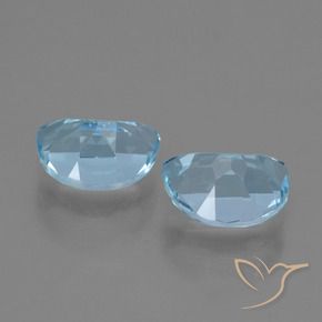 Topaz Gemstones in 7 x 5 mm (calibrated) Size for Sale, Topaz Stones in Swiss Blue Color