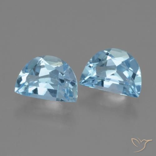 2.01 ctw Blue Topaz Stones, Natural Topaz in Fancy Facet Shape for Sale