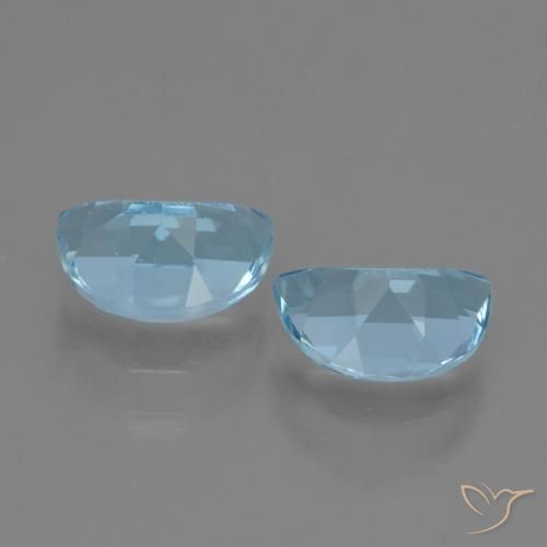 Topaz Gemstones in 7 x 5 mm (calibrated) Size for Sale, Topaz Stones in Swiss Blue Color