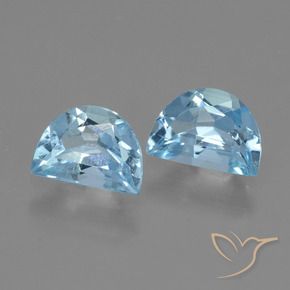 1.89 ctw Blue Topaz Stones, Natural Topaz in Fancy Facet Shape for Sale