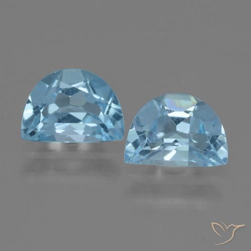 2.08 ct Swiss Blue Topaz, 7.2 x 5.1 mm Odd Shaped From Brazil, Photo A
