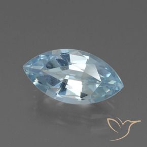 2.22 ct Blue Topaz Stone, Natural Topaz in Marquise Facet Shape for Sale