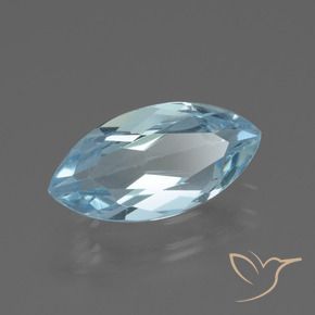 2.05 ct Blue Topaz Stone, Natural Topaz in Marquise Facet Shape for Sale