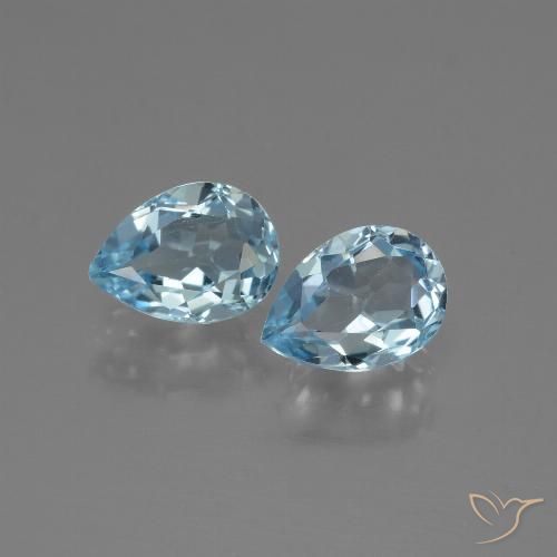 1.73ctw Natural Sky Blue Topaz, Pear Shape, VVS-VS