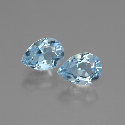 Baby Blue Topaz Gem - 1ct Pear Facet (ID: 432977)