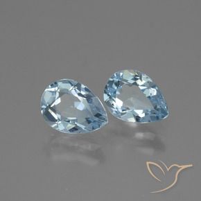 1.79 ctw Blue Topaz Stones, Natural Topaz in Pear Facet Shape for Sale