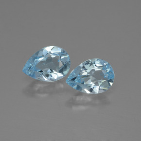 Sky Blue Topaz Gem - 0.8ct Pear Facet (ID: 432980)