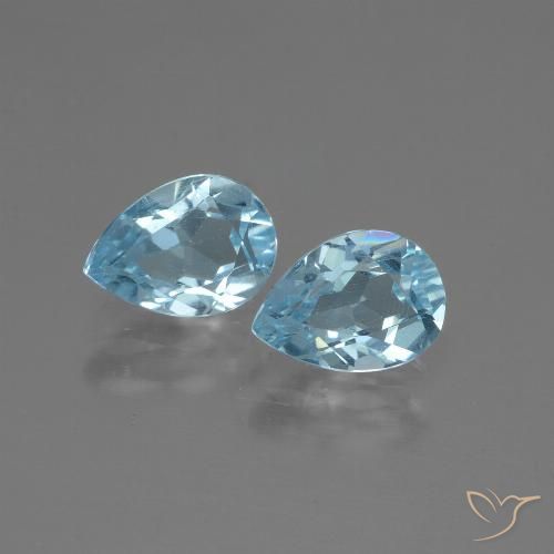 1.83ctw Natural Sky Blue Topaz, Pear Shape, VVS-VS