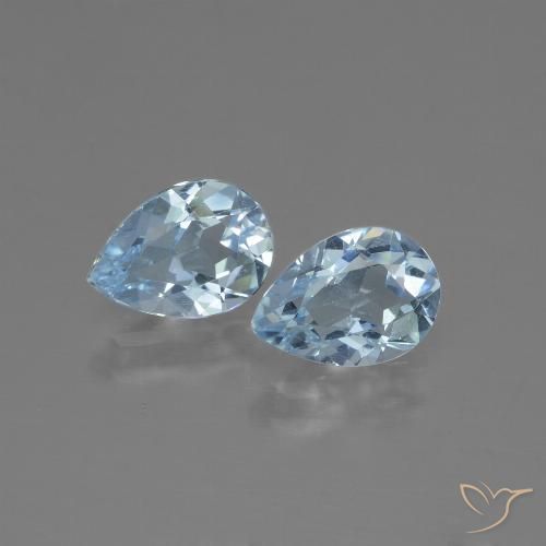 1.63ctw Natural Sky Blue Topaz, Pear Shape, VVS-VS
