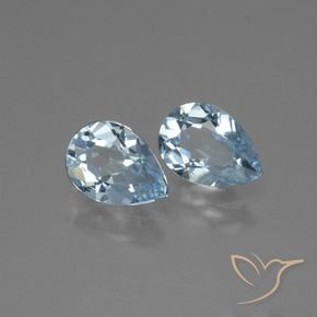 1.63 ctw Blue Topaz Stones, Natural Topaz in Pear Facet Shape for Sale