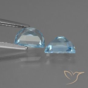 Topaz Gemstones in 7.3 x 5.1 mm Size for Sale, Topaz Stones in Swiss Blue Color