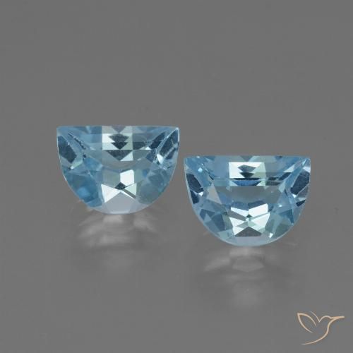 2.02 ct Swiss Blue Topaz, 7.3 x 5.2 mm Odd Shaped From Brazil, Photo A