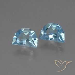 2.02 ctw Blue Topaz Stones, Natural Topaz in Fancy Facet Shape for Sale