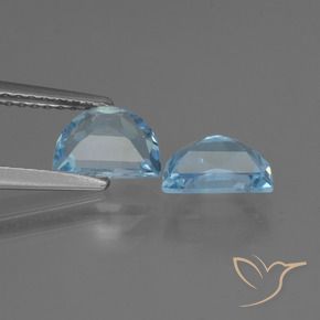 Topaz Gemstones in 7 x 5 mm (calibrated) Size for Sale, Topaz Stones in Swiss Blue Color
