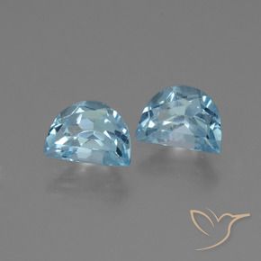 2.06 ctw Blue Topaz Stones, Natural Topaz in Fancy Facet Shape for Sale