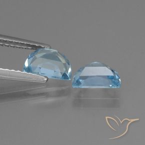 Topaz Gemstones in 7 x 5 mm (calibrated) Size for Sale, Topaz Stones in Swiss Blue Color
