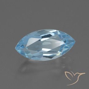 2.52 ct Blue Topaz Stone, Natural Topaz in Marquise Facet Shape for Sale