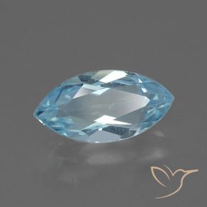 2.36 ct Blue Topaz Stone, Natural Topaz in Marquise Facet Shape for Sale