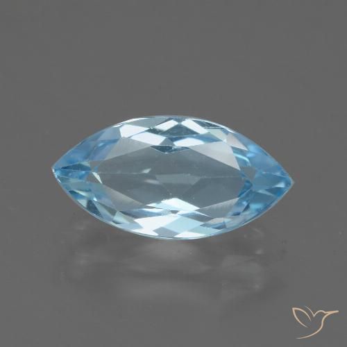2.35ct Natural Sky Blue Topaz, Marquise, VVS-VS