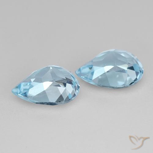 Topaz Gemstones in 7 x 5 mm (calibrated) Size for Sale, Topaz Stones in Sky Blue Color