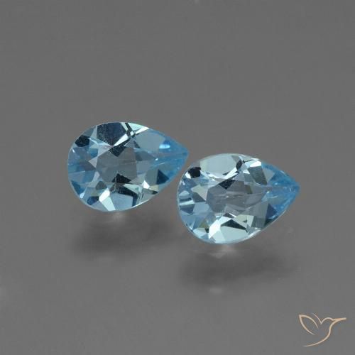 1.59ctw Natural Swiss Blue Topaz, Pear Shape, VVS-VS