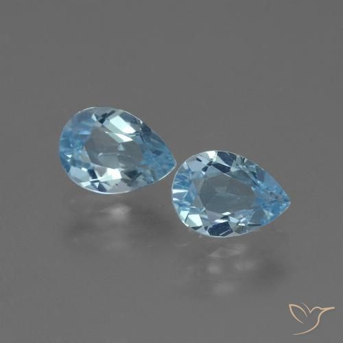 1.73ctw Natural Swiss Blue Topaz, Pear Shape, VVS-VS