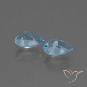 Topaz Gemstones in 7 x 5 mm (calibrated) Size for Sale, Topaz Stones in Swiss Blue Color