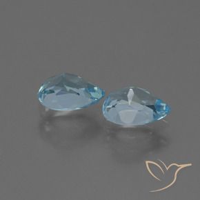 Topaz Gemstones in 7 x 5 mm (calibrated) Size for Sale, Topaz Stones in Swiss Blue Color