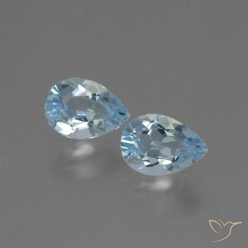 1.66 ct Sky Blue Topaz, 7.1 x 5 mm Pear Cut From Brazil, Photo A