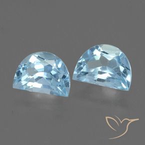 2.11 ctw Blue Topaz Stones, Natural Topaz in Fancy Facet Shape for Sale