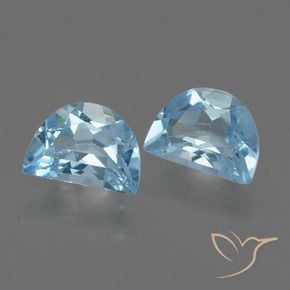 1.86 ctw Blue Topaz Stones, Natural Topaz in Fancy Facet Shape for Sale