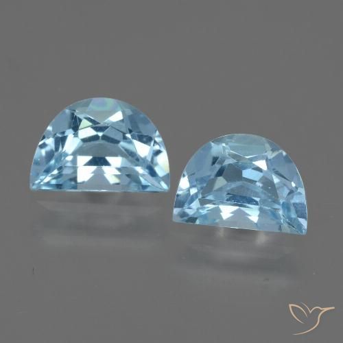 1.84 ct Sky Blue Topaz, 7.3 x 4.9 mm Odd Shaped From Brazil, Photo A