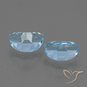 Topaz Gemstones in 7 x 5 mm (calibrated) Size for Sale, Topaz Stones in Swiss Blue Color