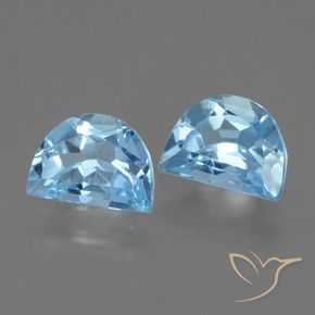 2.11 ctw Blue Topaz Stones, Natural Topaz in Fancy Facet Shape for Sale