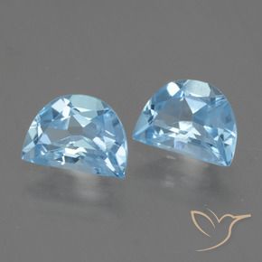 2.03 ctw Blue Topaz Stones, Natural Topaz in Fancy Facet Shape for Sale