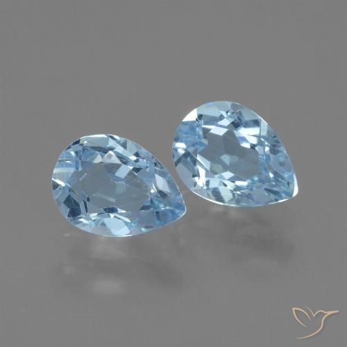 1.86ctw Natural Swiss Blue Topaz, Pear Shape, VVS-VS