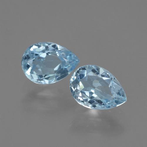 Baby Blue Topaz Gem - 0.9ct Pear Facet (ID: 433098)