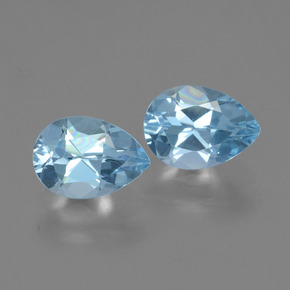 Deep Maya Blue Topaz Gem - 0.9ct Pear Facet (ID: 433100)