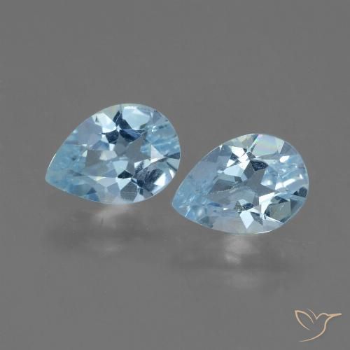 1.56 ct Sky Blue Topaz, 7.1 x 5 mm Pear Cut From Brazil, Photo A