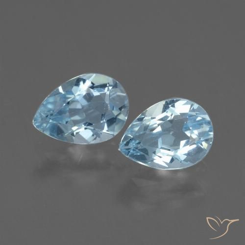 1.72 ct Sky Blue Topaz, 7 x 5.1 mm Pear Cut From Brazil, Photo A