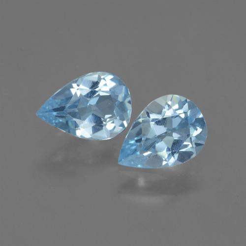Swiss Blue Topaz Gem - 0.8ct Pear Facet (ID: 433104)