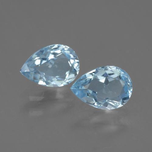 Baby Blue Топаз Камень - 0.8ct Фасетная Груша (ID: 433106)