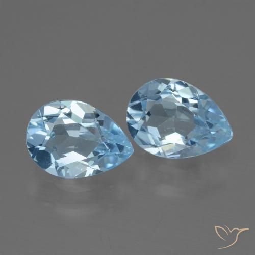 1.66ctw Natural Swiss Blue Topaz, Pear Shape, VVS-VS