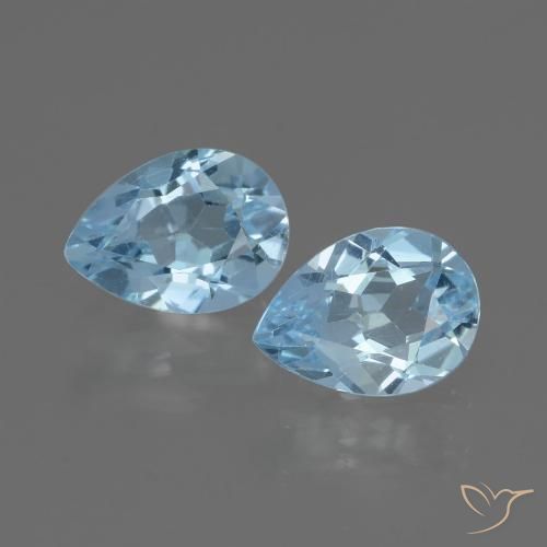 1.61ctw Natural Sky Blue Topaz, Pear Shape, VVS-VS