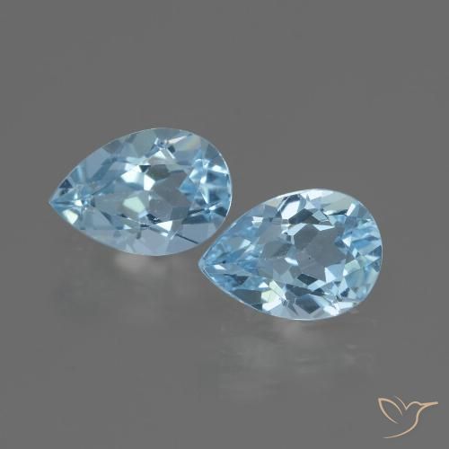 1.75ctw Natural Sky Blue Topaz, Pear Shape, VVS-VS