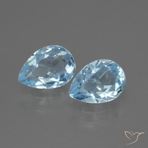 1.79ctw Natural Sky Blue Topaz, Pear Shape, VVS-VS