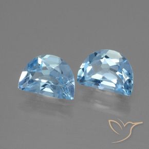 1.68 ctw Blue Topaz Stones, Natural Topaz in Fancy Facet Shape for Sale