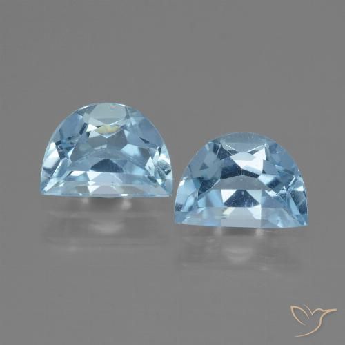 1.88 ct Loose Sky Blue Topaz, 7 x 4.9 mm Odd Shaped From Brazil, Photo A