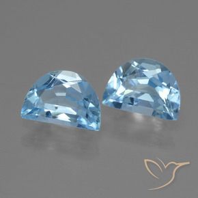 1.86 ctw Blue Topaz Stones, Natural Topaz in Fancy Facet Shape for Sale